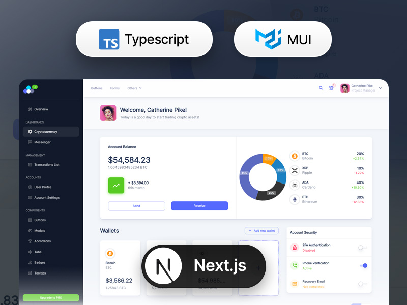 Tokyo Free White Next.js Typescript Dashboard